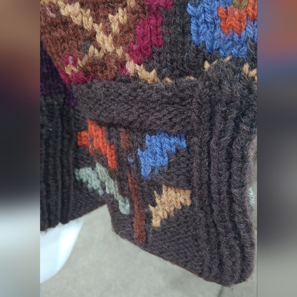 80s Sweater Wool Thick Knit Fall Winter Vintage Ski Jumper Hong Kong XL Pullover - Picture 4 of 11